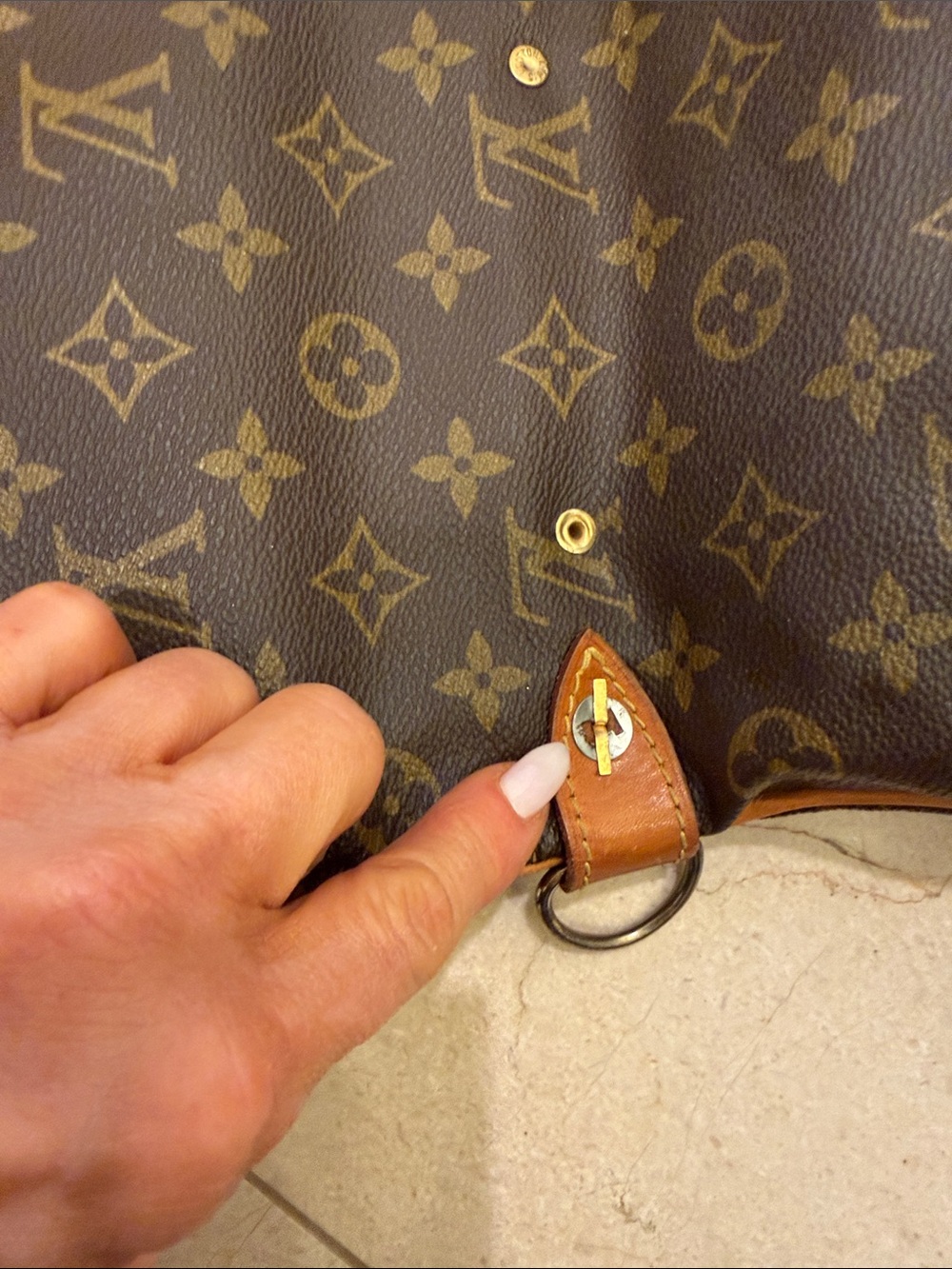 Classic Monogram Canvas Messenger Bag in Brown with Tan Trim - Picture 8 of 11